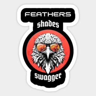 Urban Eagle: Feathers, Shades, Swagger Sticker